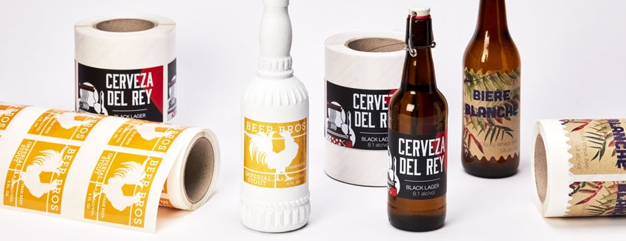 Self-adhesive labels for beer bottles Beer labels